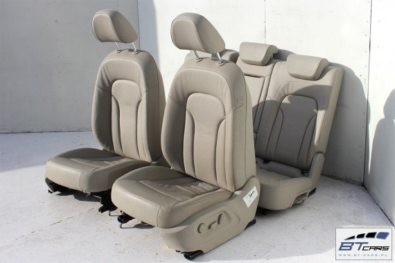 AUDI Q5 FOTELE KOMPLET FOTELI siedzeń siedzenia fotel tapicerka 8R skóra kolor szary USA fotel siedzenie tapicerka kanapa SKÓRA