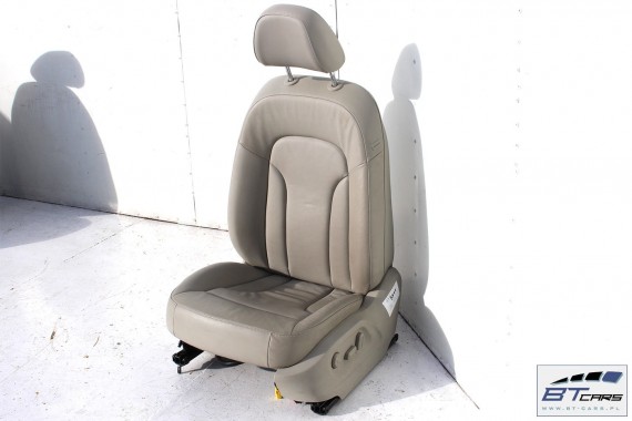 AUDI Q5 FOTELE KOMPLET FOTELI siedzeń siedzenia fotel tapicerka 8R skóra kolor szary USA fotel siedzenie tapicerka kanapa SKÓRA