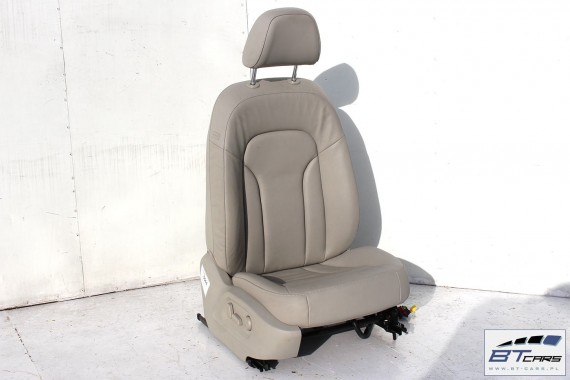 AUDI Q5 FOTELE KOMPLET FOTELI siedzeń siedzenia fotel tapicerka 8R skóra kolor szary USA fotel siedzenie tapicerka kanapa SKÓRA