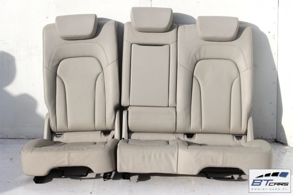 AUDI Q5 FOTELE KOMPLET FOTELI siedzeń siedzenia fotel tapicerka 8R skóra kolor szary USA fotel siedzenie tapicerka kanapa SKÓRA