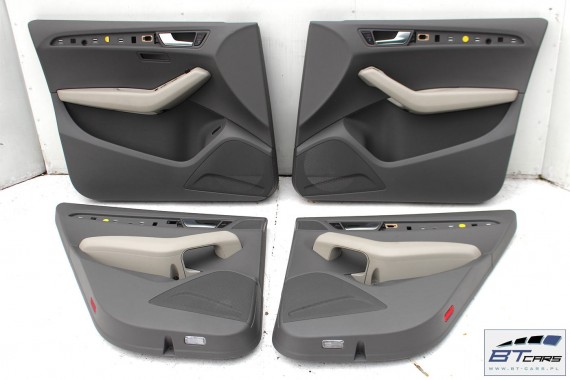 AUDI Q5 FOTELE KOMPLET FOTELI siedzeń siedzenia fotel tapicerka 8R skóra kolor szary USA fotel siedzenie tapicerka kanapa SKÓRA