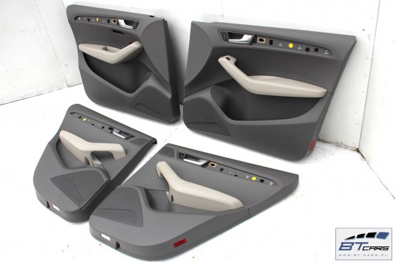 AUDI Q5 FOTELE KOMPLET FOTELI siedzeń siedzenia fotel tapicerka 8R skóra kolor szary USA fotel siedzenie tapicerka kanapa SKÓRA