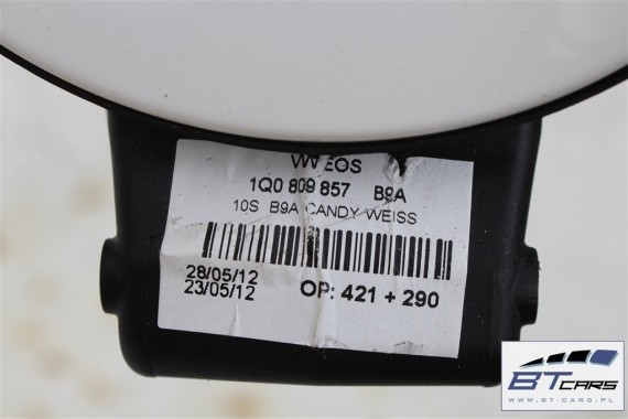 VW EOS KLAPKA WLEWU PALIWA + KOREK LB9A 1Q 1Q0809857 1Q0 809 857 Kolor: LB9A ( Candy Weiss ) biały 1Q0809857 1Q0809857 1Q0809857