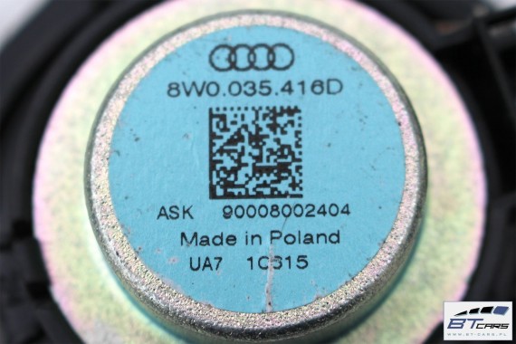 AUDI A4 KOMBI GŁOŚNIKI WZMACNIACZ 8W0035223 BANG OLUFSEN 8W0 035 223 8W KOMPLET ZESTAW GLOŚNIKÓW 8W5035411A 8W5035297