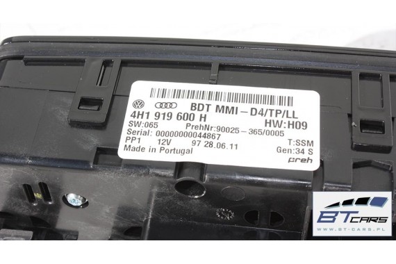 AUDI A8 PANEL GAŁKI MMI TOUCHPAD 4H1919600H 4H1919600M 4H1919600B 4H1919600C 4H1919600D 4H1919600F 4H1919600H 4H1919600M