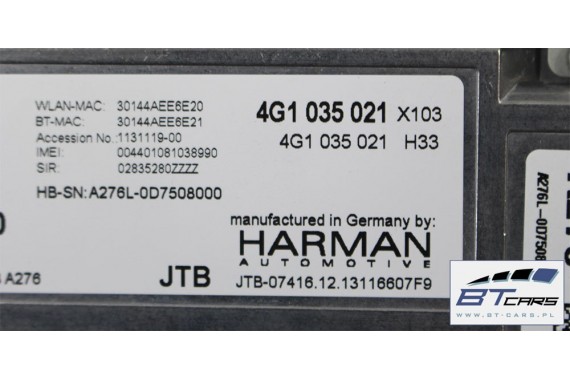 AUDI A6 A7 CZYTNIK DVD MMI 3G+ SD SIM 4G1035021 4G1 035 021 LIFT 4G1035021A MIB II HIGH MULTIMEDIA nawigacja 4G1035021 4G1035021