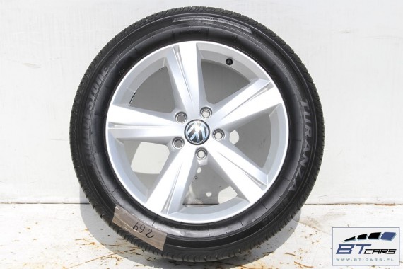 VW THE BEETLE FELGI 17 cali OPONY LATO KOŁA felga 561601025A 7J*17H2 ET43 opona Bridgestone Turanza ER300 215/55/17 94V 5C