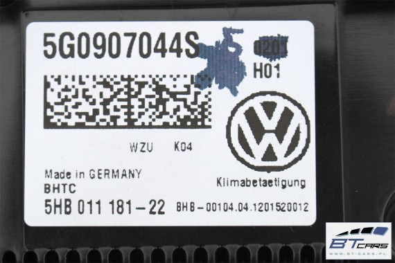 VW GOLF 7 PANEL KLIMY KLIMATYZACJI 5G0907044S 5G0907044AB 5G0907044AP 5G0907044BE 5G0907044BM moduł sterownik nawiewu klimy