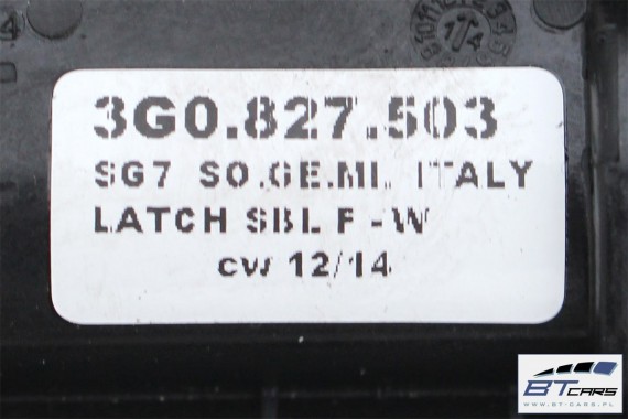 VW PASSAT B8 SEDAN AUDI ZAMEK BAGAŻNIKA 3G0827503 3G0 827 503 3G0827503C 8W0827503 3G0827503B 3G0827503A 3G0827503 3G0827503A