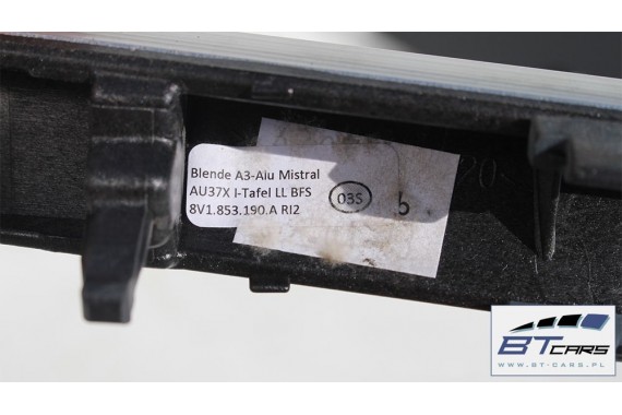 AUDI A3 SPOTBACK LISTWY OZDOBNE KOMPLET LISTEW 8V1853191A 8V1853190A 8V1853189A 8V4867409A 8V4867410A 8V4867419A 8V4867420A RI2