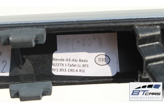 AUDI A3 SPOTBACK LISTWY OZDOBNE KOMPLET LISTEW 8V1853191A 8V1853190A 8V1853189A 8V4867409A 8V4867410A 8V4867419A 8V4867420A RI2