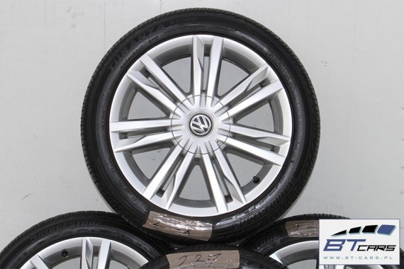 VW GOLF 7 VII SPORTSVAN FELGI 17 KOŁA + OPONY LATO felga 5G0601025C 7J*17H2 ET49 opona BRIDGESTONE Turanza ER300 225/45/17  91W