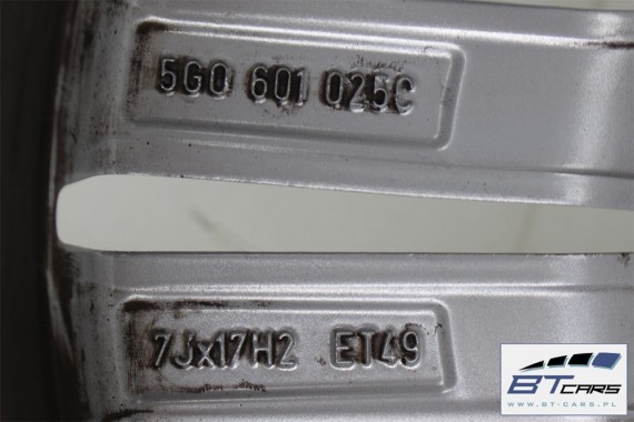 VW GOLF 7 VII SPORTSVAN FELGI 17 KOŁA + OPONY LATO felga 5G0601025C 7J*17H2 ET49 opona BRIDGESTONE Turanza ER300 225/45/17  91W