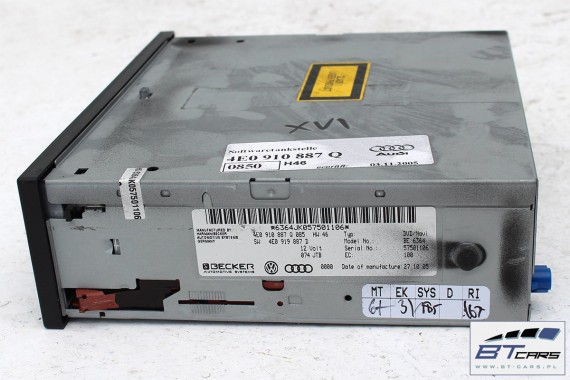 AUDI A4 A5 A8 Q7 CZYTNIK DVD MMI 2G 4E0919887D NAVI 4E0919887M 4E0910887Q 4E0910888P 4E0910887C 4E0910887D 4E0910887Q 4E0910887M