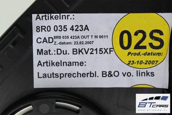 AUDI Q5 GŁOŚNIKI + WZMACNIACZ 8T1035223A / 8T0035223H BANG OLUFSEN 8R0035382A 8R0035399B 8R0035399C 8R0035397 A 8R0035411A 8R