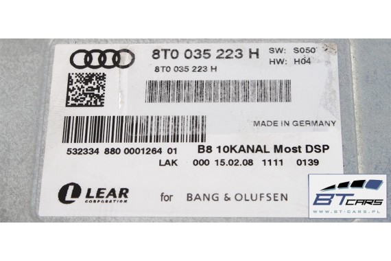 AUDI Q5 GŁOŚNIKI + WZMACNIACZ 8T1035223A / 8T0035223H BANG OLUFSEN 8R0035382A 8R0035399B 8R0035399C 8R0035397 A 8R0035411A 8R