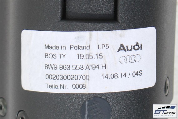 AUDI A4 AVANT KOMBI ROLETA BAGAŻNIKA 8W9863553A Kolor: 94H - czarny 8W9 863 553 8W 2015- ALLROAD 8W9863553B (soul) B9 8W9863553A