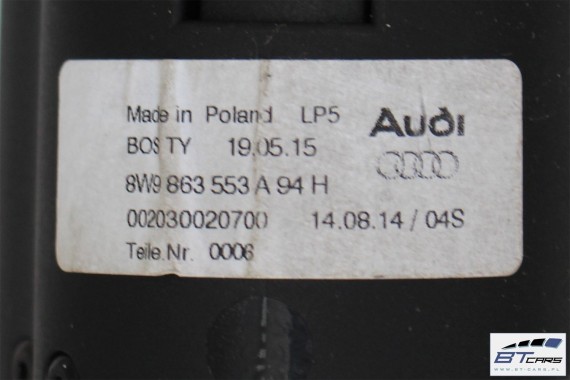 AUDI A4 AVANT KOMBI ROLETA BAGAŻNIKA 8W9863553A Kolor: 94H - czarny 8W9 863 553 8W 2015- ALLROAD 8W9863553B (soul) B9 8W9863553A