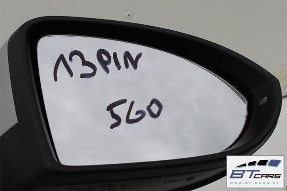 VW GOLF VII 7 LUSTERKO DRZWI PRAWE 13 PIN zewnętrzne pinów kabli przewodów el.składan 13pin 5G LA7W - srebrny (silber)