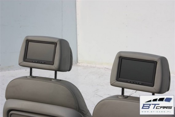 AUDI Q7 FOTELE KOMPLET FOTELI siedzeń siedzenia fotel tapicerka TV MONITOR TAPICERKA 4L ekran wyświetlacz kolor szary