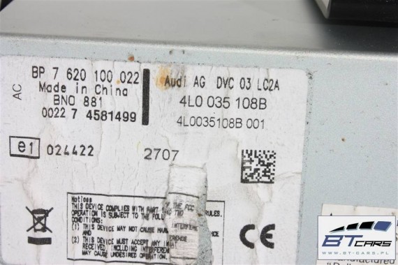 AUDI Q7 FOTELE KOMPLET FOTELI siedzeń siedzenia fotel tapicerka TV MONITOR TAPICERKA 4L ekran wyświetlacz kolor szary