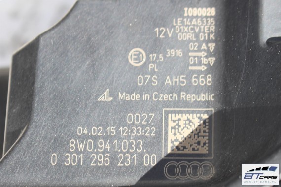 AUDI A4 PRZÓD maska błotniki zderzak pas przedni lampy wzmocnienie błotnik lampa full led 8W B9 8W0941035 8W0941036 LY9B