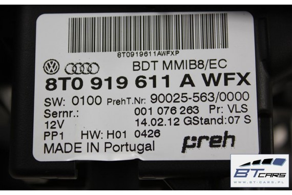 AUDI A4 A5 Q5 ZESTAW MMI 3G MONITOR + CZYTNIK + PANEL 8T0919611A 8R1035654A 8T0919604 wyświetlacz lcd gałka sd navi 8K 8T 8R