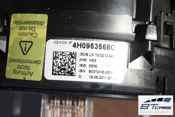 VW AUDI A6 A7 A8 TAŚMA KIEROWNICY AIR BAG 4H0953568G 4H0953568H 4H0 953 568 pierścień 4H0953568G 4H0953568H 4H0953568G 4H0953568