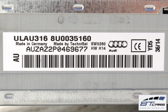 AUDI Q3 FL RADIO AUDI CHORUS CZYTNIK 8U0035160 RADIOODBIORNIK SAMOCHODOWY 8U0 035 160 ODTWARZACZ CD STEREO 8U0035160 8U0035160