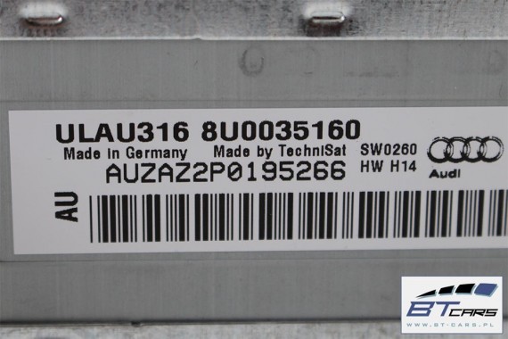 AUDI Q3 FL RADIO AUDI CHORUS CZYTNIK 8U0035160 RADIOODBIORNIK SAMOCHODOWY 8U0 035 160 ODTWARZACZ CD STEREO 8U0035160 8U0035160