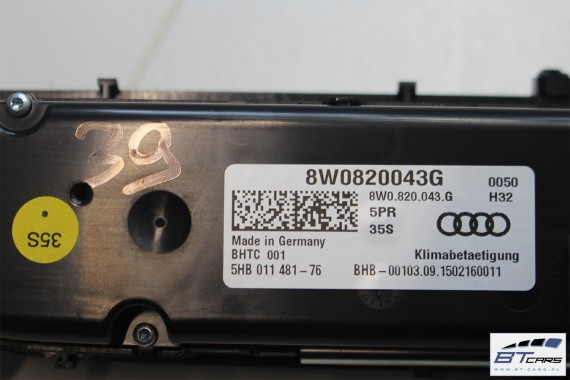 AUDI A4 A5 Q5 PANEL KLIMATYZACJI KLIMY 8W0820043G 8W0820043T 8W0820043AP moduł sterownik nawiewu klimy 8W0 820 043 8W0820043G 8W
