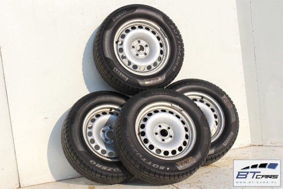 AUDI Q3 VW TIGUAN FELGI STALOWE 16 OPONY ZIMA KOŁA felga 5N0601027B 6,5J*16H2 ET33 opona Pirelli Sottozero Winter 215/65/16 98H