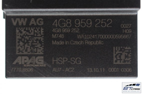 AUDI A7 MODUŁ STEROWNIK SPOJLERA BAGAŻNIKA 4G8959252 4G8 959 252 4G8959252 lotki ELEKTRYCZNEGO USTAWIENIA 4G8959252 4G8959252