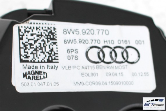 AUDI A4 ZEGARY LICZNIKI BENZYNA 8W5920770 zegar licznik 8W5 920 770 8W5920770A 8W B9 8W5920770 8W5920770A