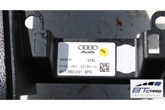 AUDI A3 TUNEL + PODŁOKIETNIK SKÓRA 8V1863241 8V0864283 6PS - czarny komplet 8V1863241 8V1863241J 8V0864283 8V1863241 8V1861690