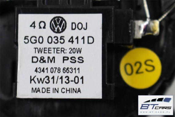 VW GOLF 7 , SPORTSVAN GŁOŚNIK GŁOŚNIKI 5G0035453 / G 5G0035411D 5G0035412B 5G0 035 453 / G 5G0 035 411 D / 412 / 412 B komplet