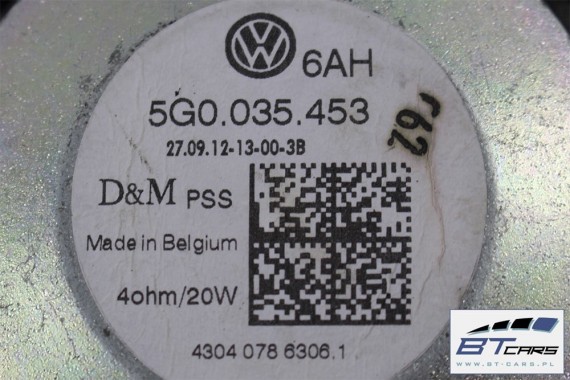 VW GOLF 7 , SPORTSVAN GŁOŚNIK GŁOŚNIKI 5G0035453 / G 5G0035411D 5G0035412B 5G0 035 453 / G 5G0 035 411 D / 412 / 412 B komplet