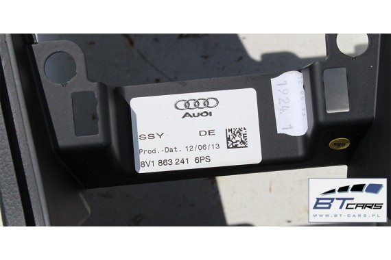 AUDI A3 TUNEL + PODŁOKIETNIK SKÓRA 6PS - czarny 8V1863241 8V0864283 8V1 863 241 komplet z podłokietnikiem 8V1863241J 8V1863241