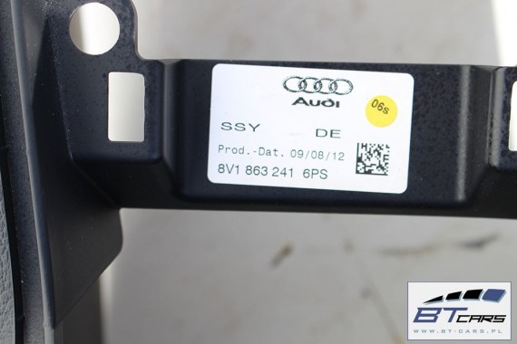 AUDI A3 TUNEL + PODŁOKIETNIK SKÓRA 6PS - czarny 8V1863241 8V0864283 8V1 863 241 komplet z podłokietnikiem 8V1863241J 8V1863241