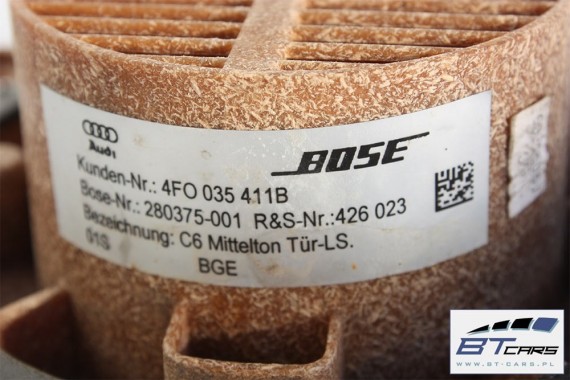 AUDI A6 SEDAN GŁOŚNIKI ZESTAW BOSE 4F 4F0035415A 4F0035399A 4F0035412B 4F0035411B 4F0035411D 4F0035381C 4F5035361 4F0035382C