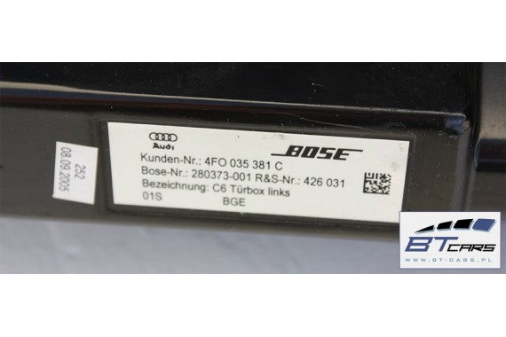 AUDI A6 SEDAN GŁOŚNIKI ZESTAW BOSE 4F 4F0035415A 4F0035399A 4F0035412B 4F0035411B 4F0035411D 4F0035381C 4F5035361 4F0035382C