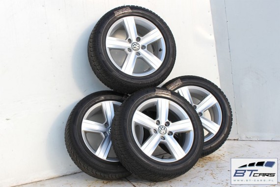 VW GOLF 7 SPORTSVAN FELGI 16 OPONY ZIMA KOŁA felga 5G0601025A 6,5J*16H2 ET46 opona Dunlop SP Winter Sport 3D 205/55 94H zimowe