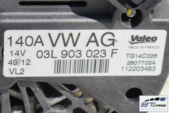 VW AUDI SEAT SKODA ALTERNATOR 140A / 03L903023F 03L903023FX  03L 903 023 F  FX VALEO VL2 2607703A POLO WRC TG14C026 2607703A