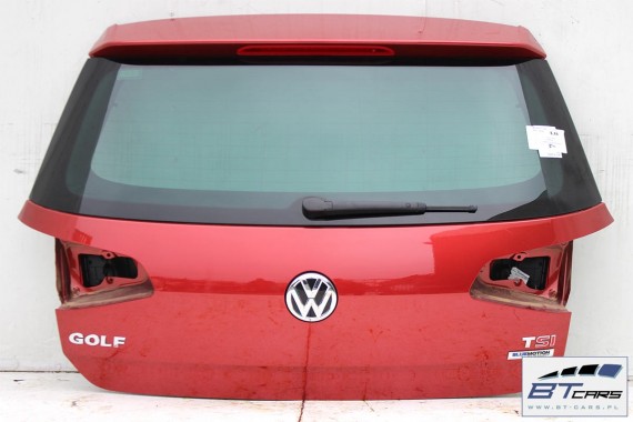 VW GOLF 7 VII TYŁ ZDERZAK tylny + KLAPA BAGAŻNIKA + LAMPY lampa Led Kolor: LA3X - czerwony (sunset red metallic) 5G KOMPLETNY