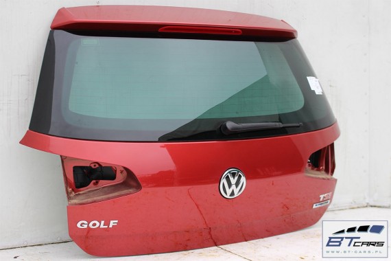 VW GOLF 7 VII TYŁ ZDERZAK tylny + KLAPA BAGAŻNIKA + LAMPY lampa Led Kolor: LA3X - czerwony (sunset red metallic) 5G KOMPLETNY