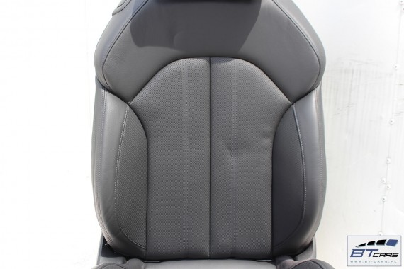 AUDI A5 CABRIO FOTELE KOMPLET FOTELI siedzeń siedzenia fotel tapicerka 8W F5 skóra kolor czarny wentylowane