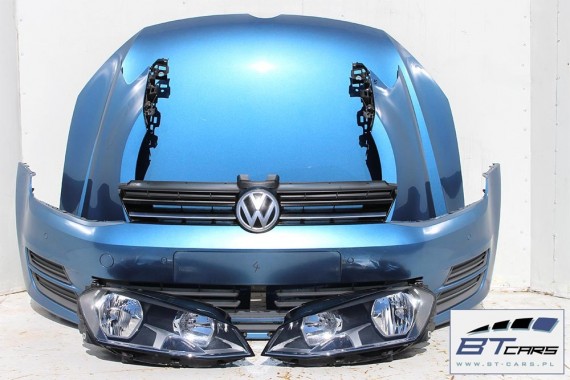 VW GOLF 7 VII PRZÓD LA5J  maska błotniki zderzak pas przedni lampy wzmocnienie błotnik lampa LA5J pacific blue 5G KOMPLETNY