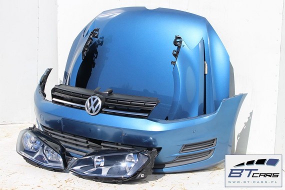 VW GOLF 7 VII PRZÓD LA5J  maska błotniki zderzak pas przedni lampy wzmocnienie błotnik lampa LA5J pacific blue 5G KOMPLETNY