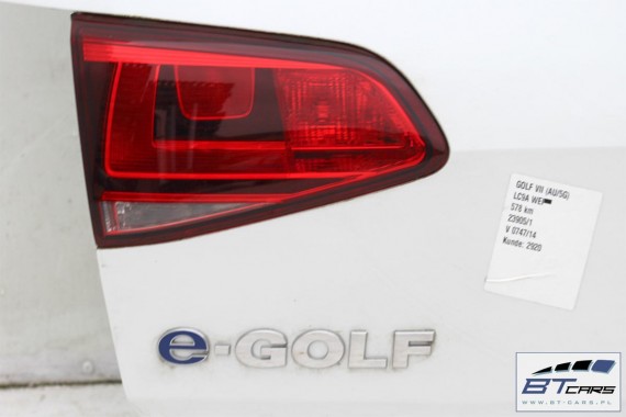 VW E-GOLF VII 7 TYŁ ZDERZAK tylny + KLAPA BAGAŻNIKA + LAMPY lampa Kolor: LC9A - biały (pure white) 5G