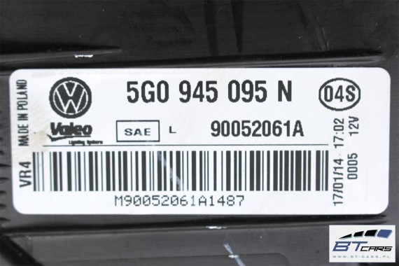 VW E-GOLF VII 7 TYŁ ZDERZAK tylny + KLAPA BAGAŻNIKA + LAMPY lampa Kolor: LC9A - biały (pure white) 5G
